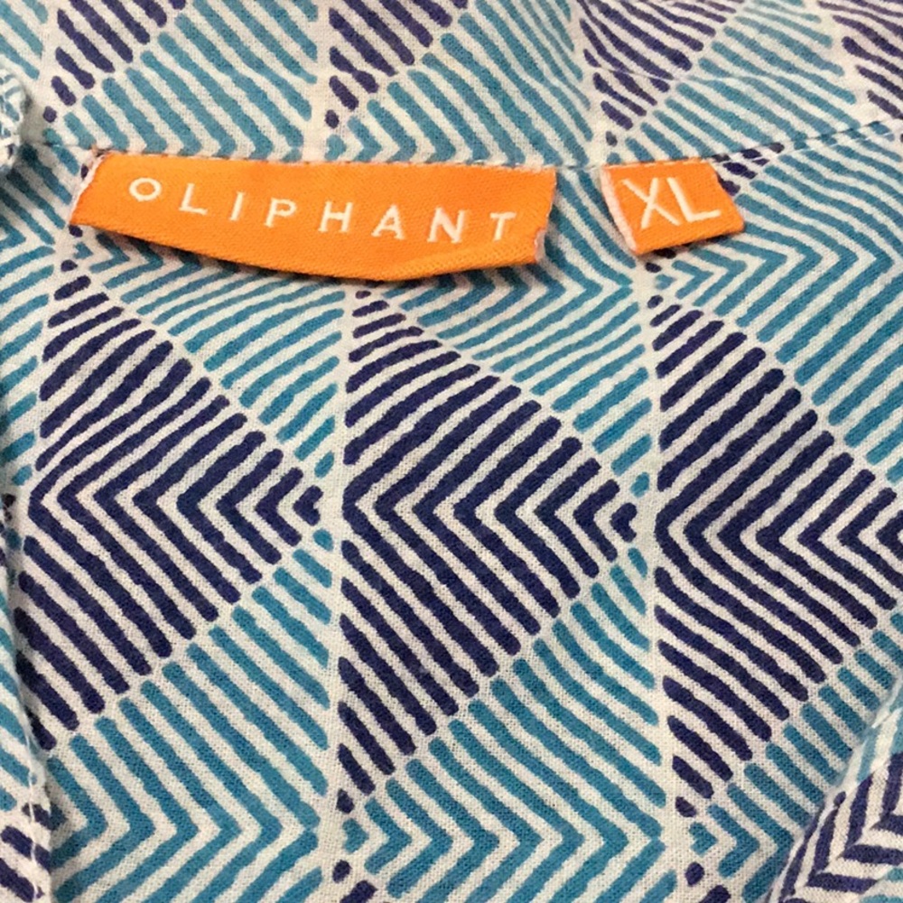 OLIPHANT Lightweight Cotton Geometric Triangle Tunic Top XL - Picture 8 of 10